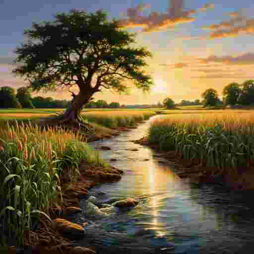 Река журчит