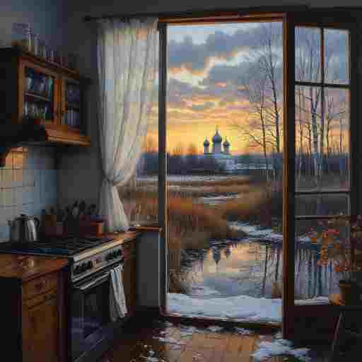 Зашла на кухню в окно стучался