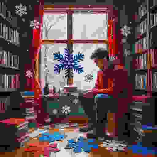 Вырежем снежинки