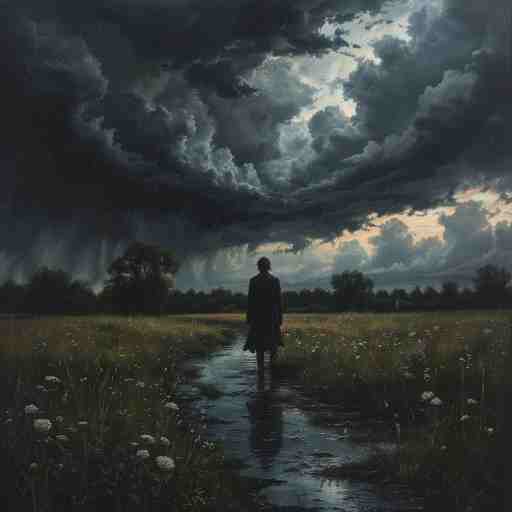 Я обнимаю его темным небом