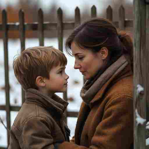 Смотрит сын в глаза матери