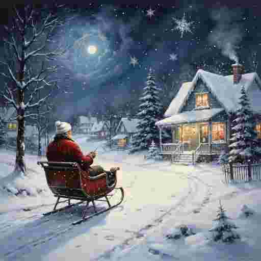 Рождество комочки снега