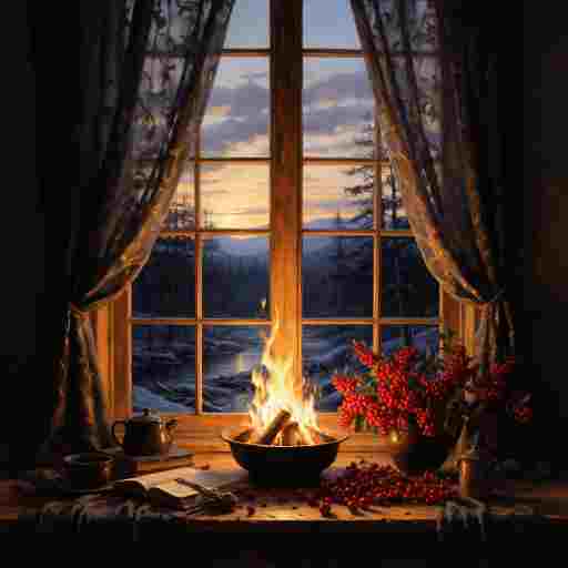 Вечер мягко на окно присел