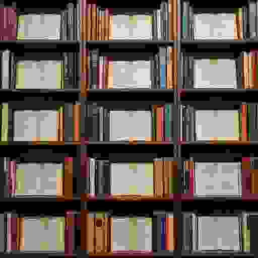 На книжных полках