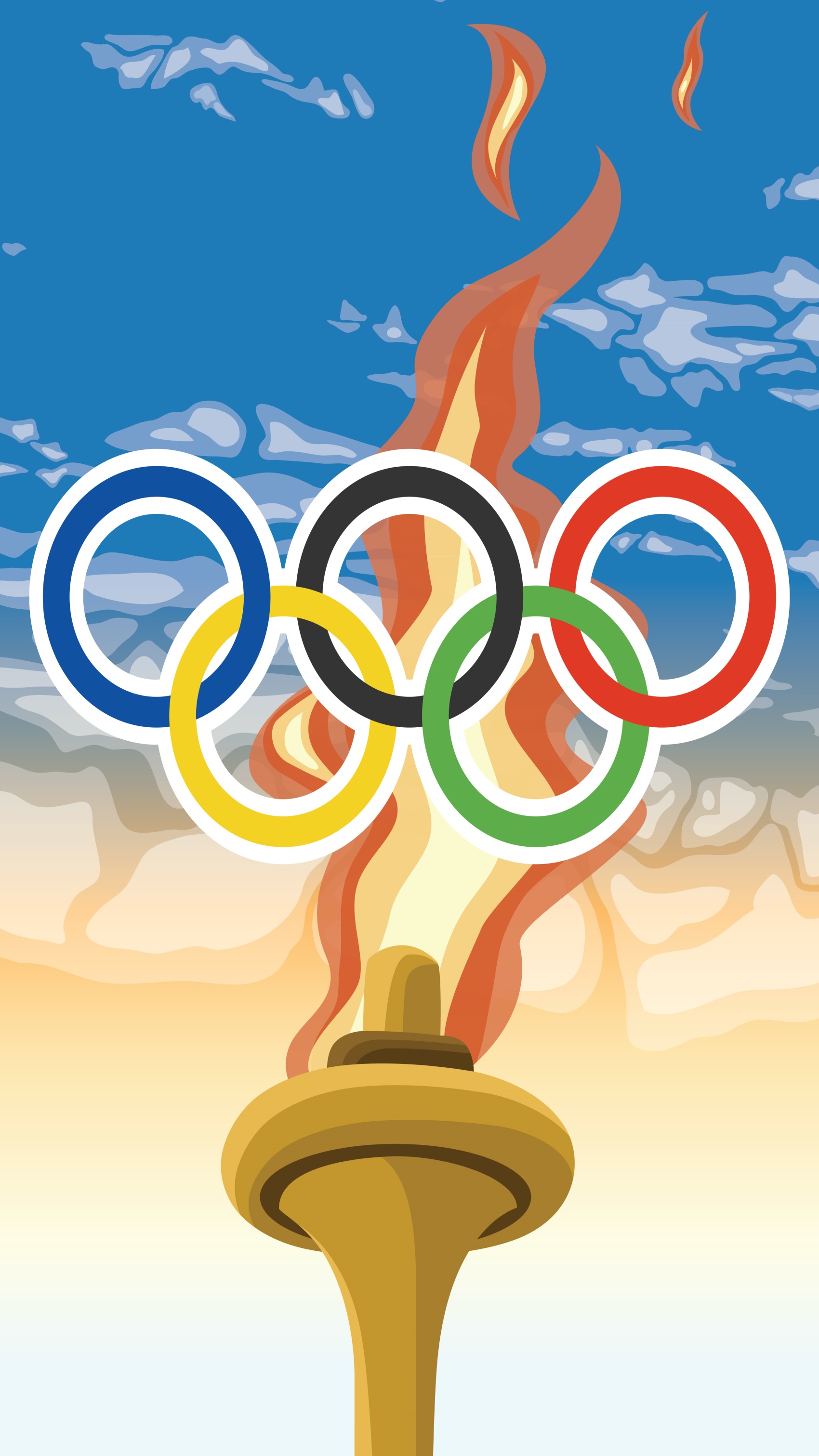 Зажёгся огонь Олимпийский...