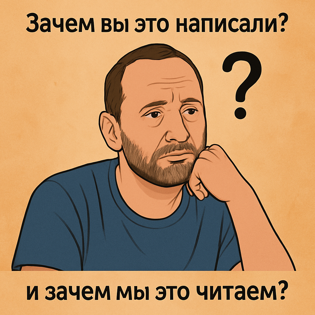 Зачем вы это написали? (и зачем мы это читаем?)