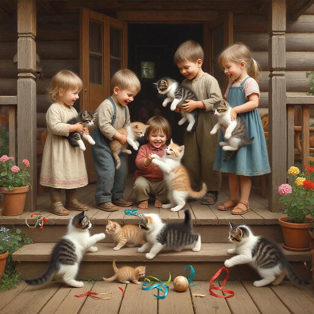 Мы котят считали вместе